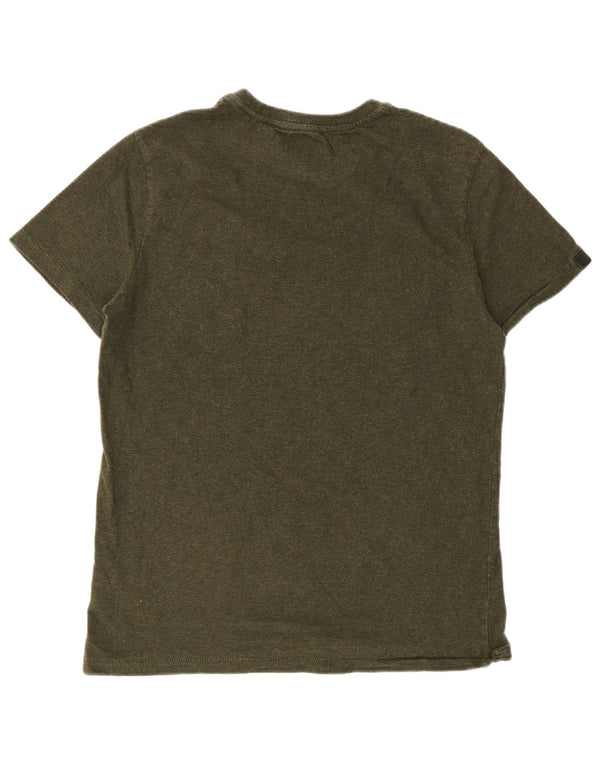 Ανδρικό γραφικό T-Shirt Superdry Top Large Χακί Βαμβακερό