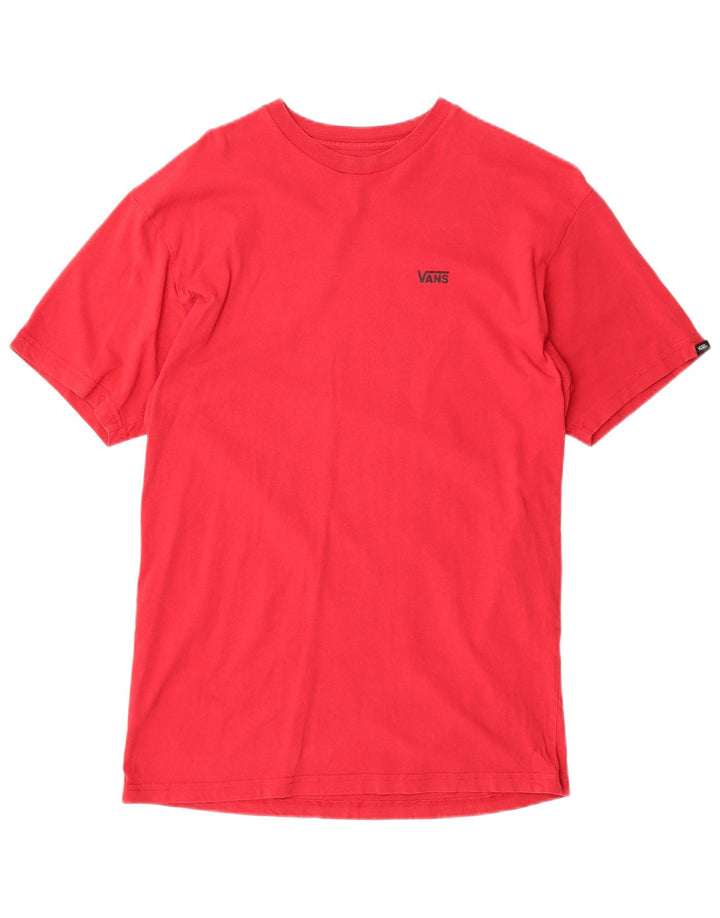VANS Mens Classic Fit T-Shirt Top Medium Red Cotton