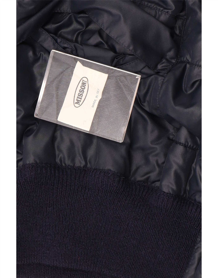 Ανδρικό πουλόβερ Missoni αναστρέψιμη ζακέτα IT 48 Medium Navy Blue Chevron