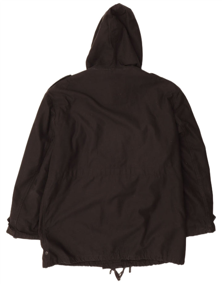 BRANDIT Ανδρικό μπουφάν Parka με κουκούλα UK 46 3XL Μαύρο Πολυεστέρας
