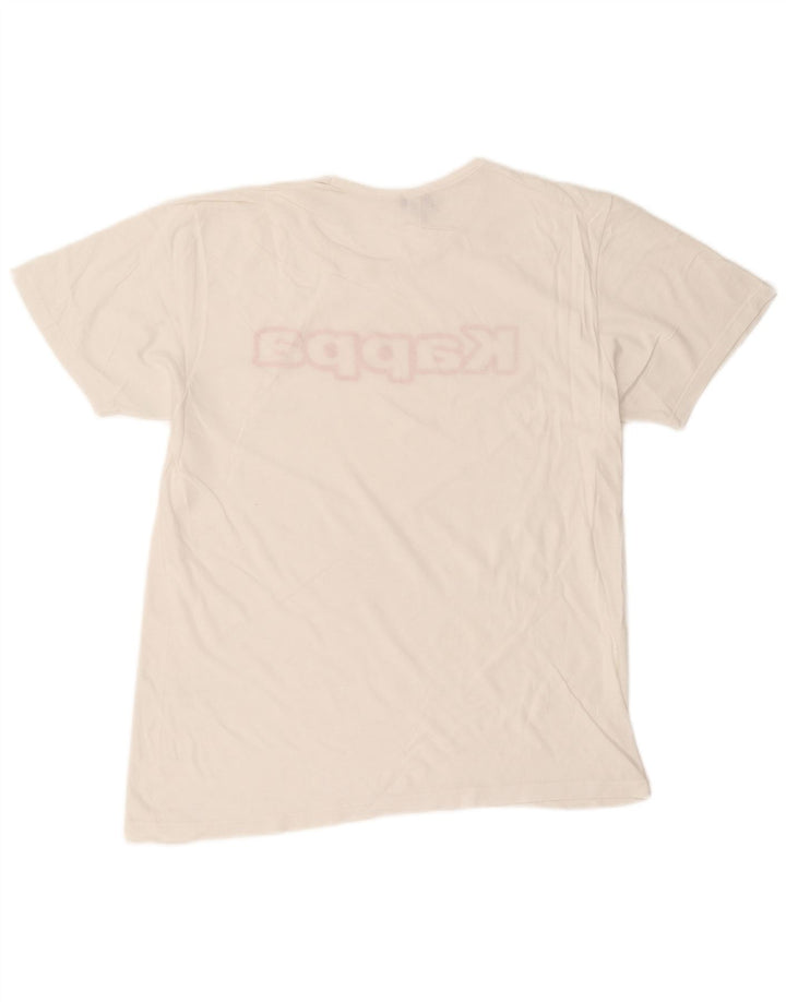 Ανδρικό γραφικό T-Shirt Kappa Top XL Λευκό βαμβακερό