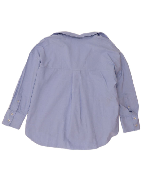 Zara Γυναικείο πουκάμισο Loose Fit UK 14 Medium Blue βαμβακερό
