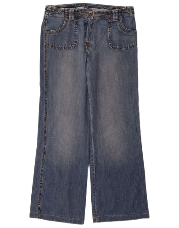 Marks & Spencer Γυναικεία φαρδιά τζιν UK 14 Large W32 L30 Blue Cotton