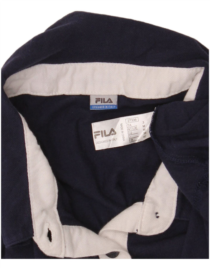 Fila Γυναικείο μπλουζάκι πόλο UK 12 μεσαίο μπλε βαμβακερό