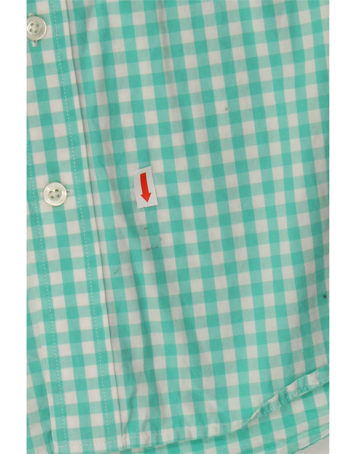 VINEYARD VINES Ανδρικό πουκάμισο Slim Fit Medium Turquoise Gingham Cotton