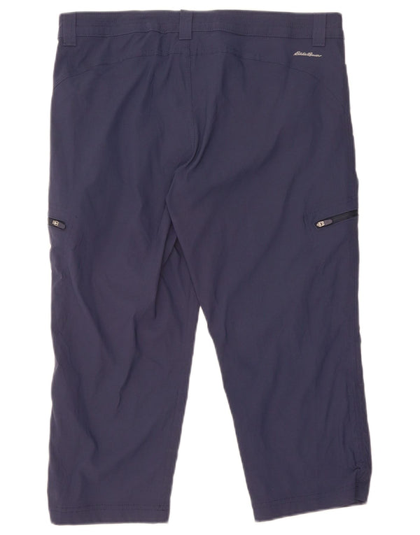 Eddie Bauer Γυναικείο Παντελόνι Κάπρι Πεζοπορίας US 10 Large W34 L21 Blue Nylon