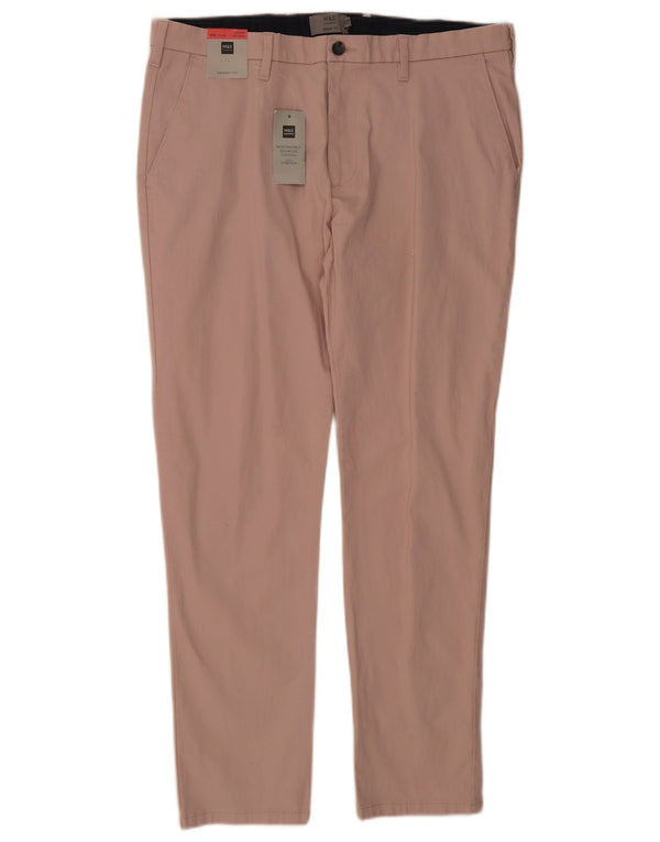 Ανδρικό Skinny παντελόνι Chino Marks & Spencer W36 L29 Ροζ βαμβακερό