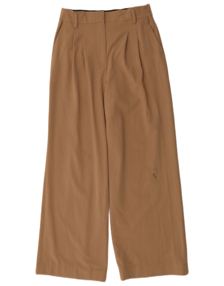 Zara Γυναικείο Φαρδύ Παντελόνι Chino Μεσαίο W28 L30 Καφέ Πολυεστέρας