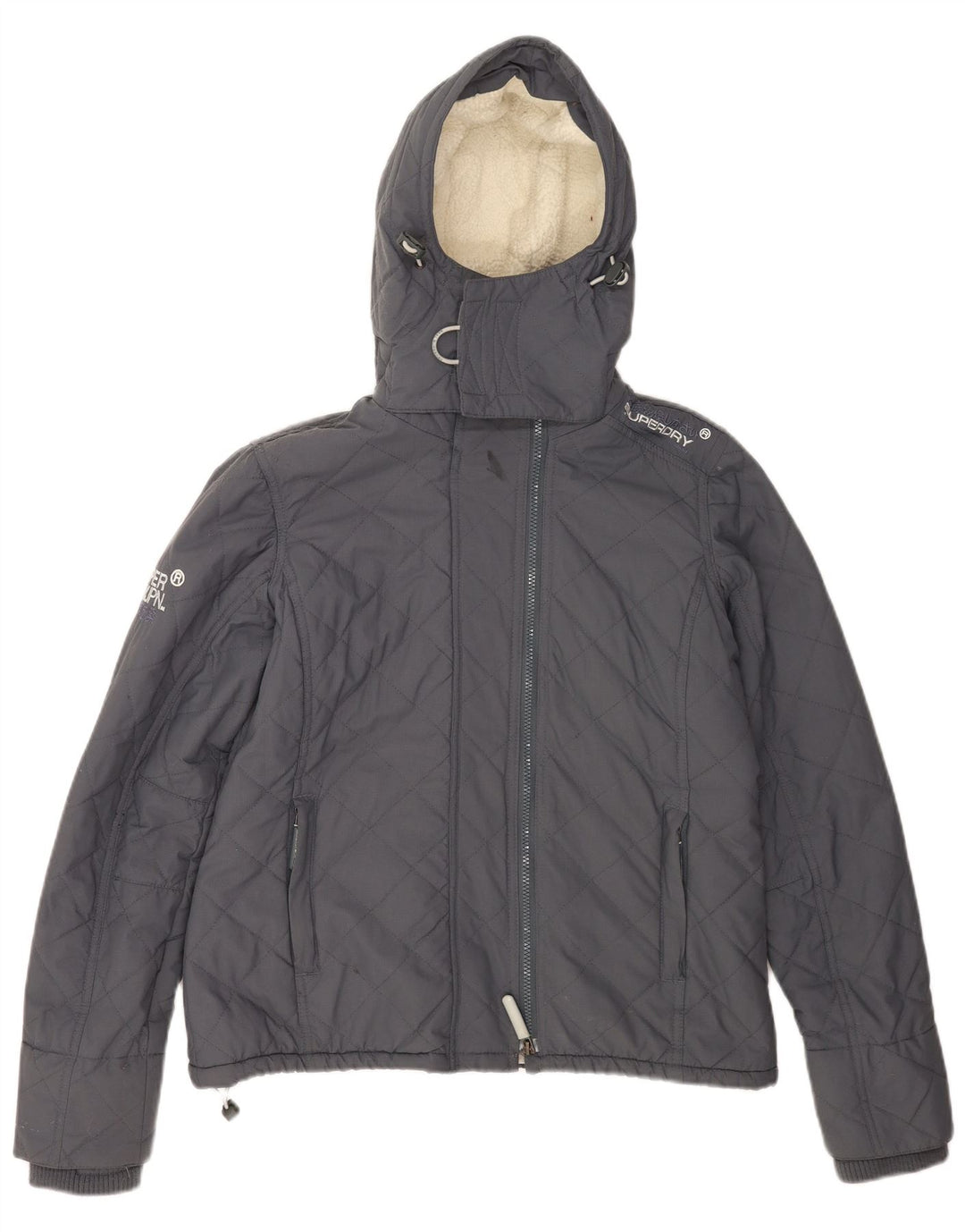 Superdry Γυναικείο Windcheater Hooded Windbreaker Jacket UK 40 Large Grey