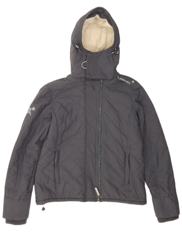 Superdry Γυναικείο Windcheater Hooded Windbreaker Jacket UK 40 Large Grey