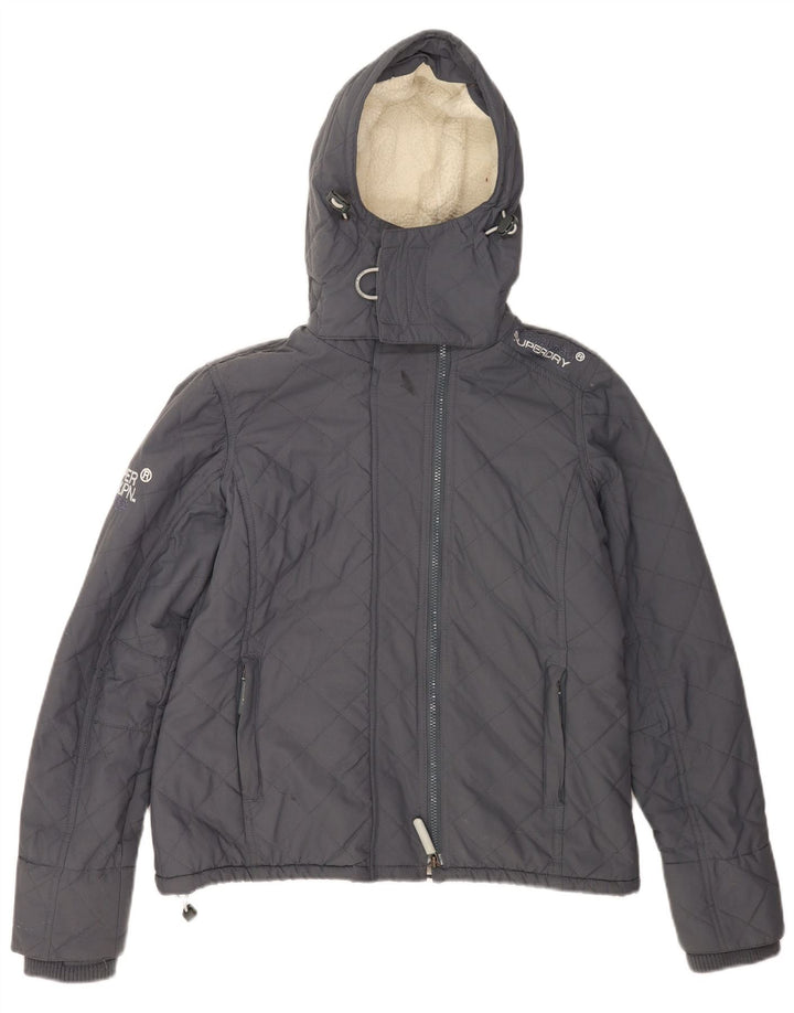 Superdry Γυναικείο Windcheater Hooded Windbreaker Jacket UK 40 Large Grey