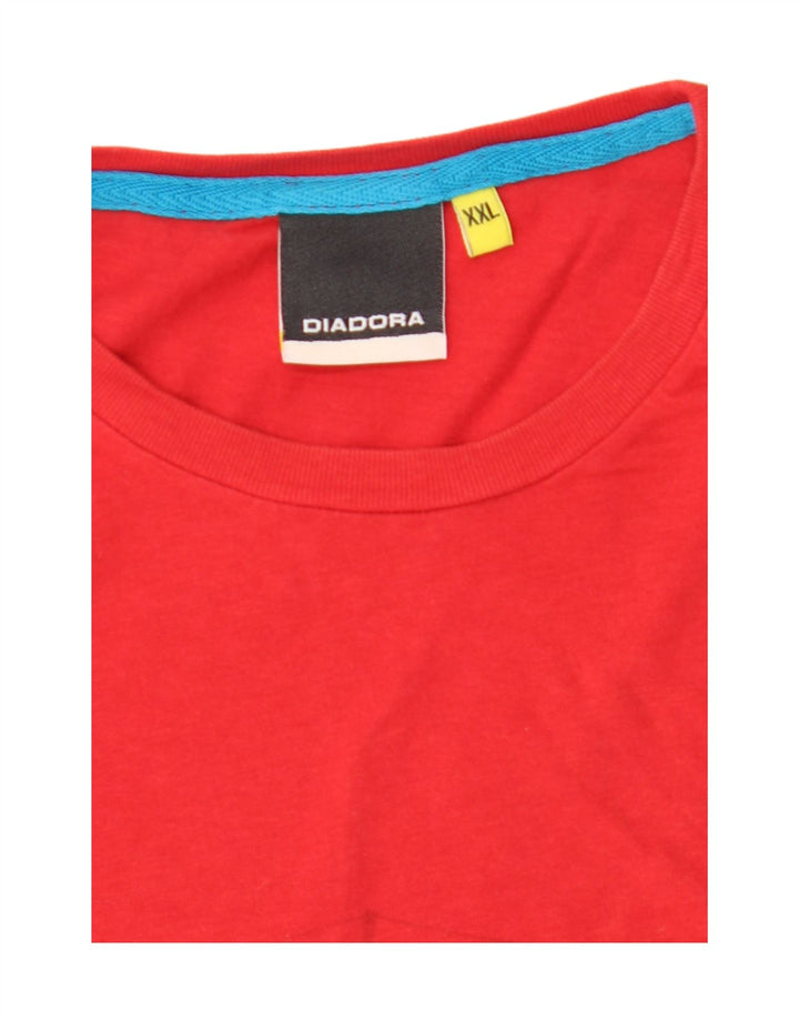 Ανδρικό γραφικό T-Shirt Diadora Top 2XL Κόκκινο