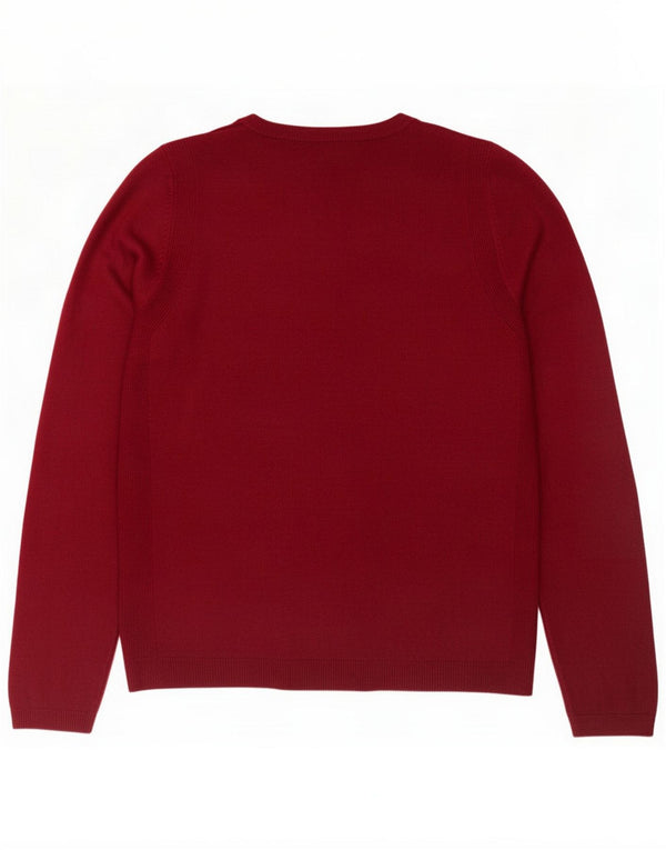 Marks & Spencer Γυναικείο πουλόβερ με λαιμόκαυστο UK 12 Medium Burgundy