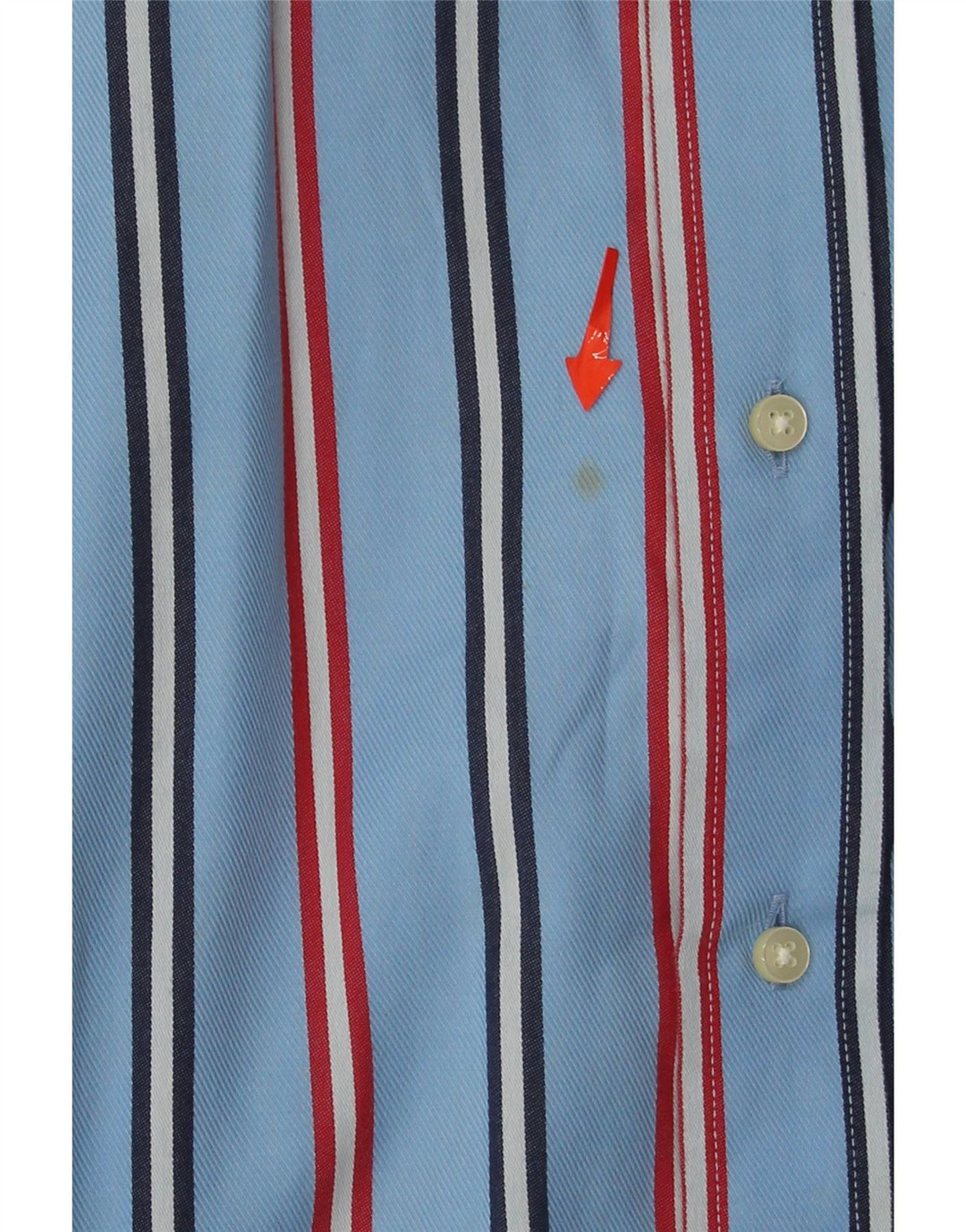 TOMMY HILFIGER Mens Shirt Medium Blue Striped Cotton