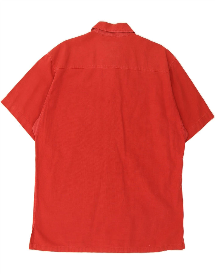 MURPHY & NYE Mens Short Sleeve Shirt Medium Red Cotton Vintage Murphy & Nye and Second-Hand Murphy & Nye from Messina Hembry 