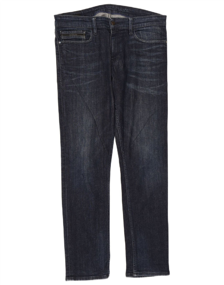 Calvin Klein Ανδρικό Slim Jeans W33 L32 Navy Blue Cotton