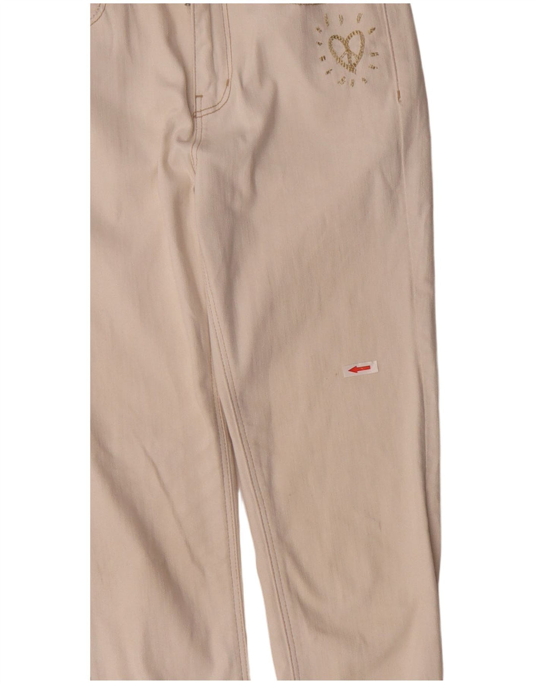 DESIGUAL Γυναικείο Slim Jeans W28 L27 Off White Βαμβακερό