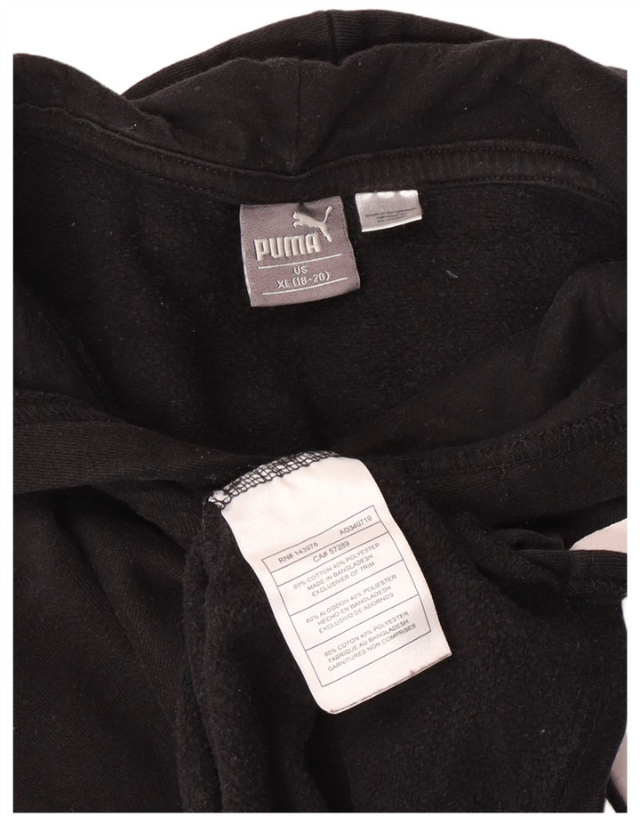 Puma Boys Graphic Hoodie Jumper 13-14 Years XL Μαύρο βαμβακερό