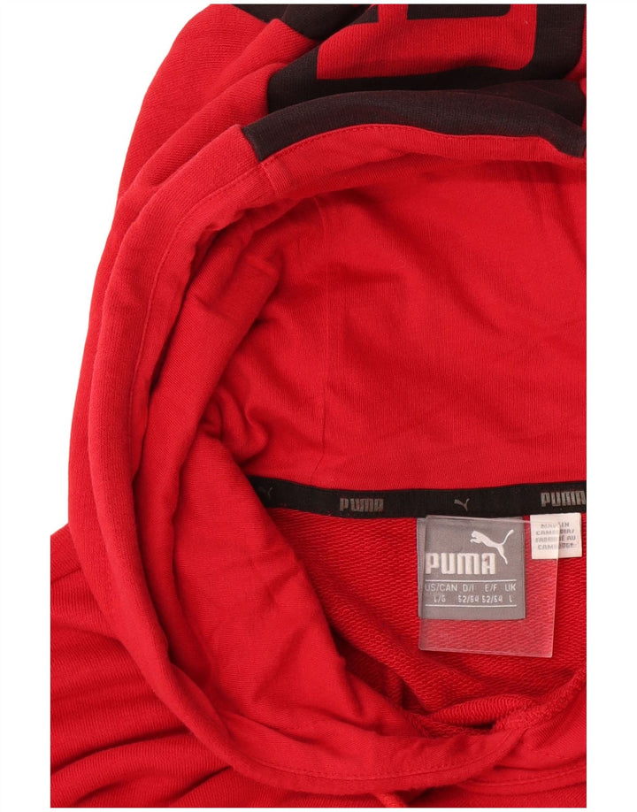 Ανδρικό γραφικό κουκούλα PUMA, μεγάλο κόκκινο χρώμα