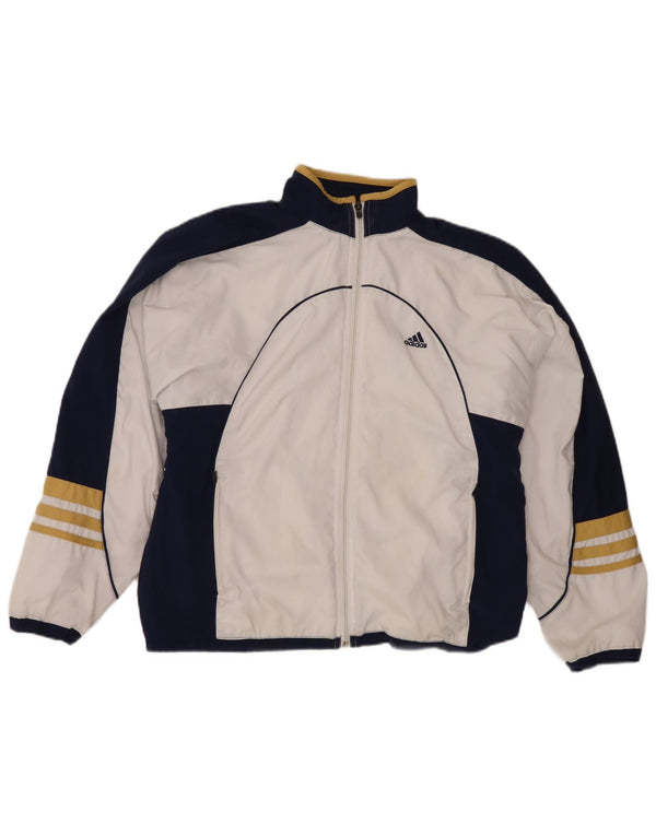 Γυναικεία αθλητική φόρμα Adidas Top Jacket UK 14 Large White Colourblock