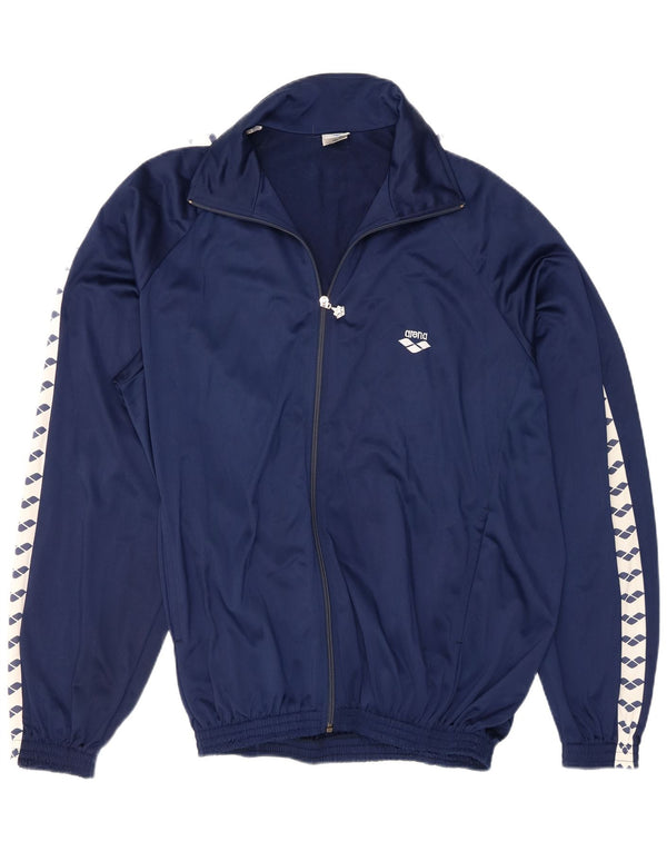 Arena Ανδρική φόρμα γραφικής φόρμας Top Jacket 2XL Navy Blue Colorblock Polyester