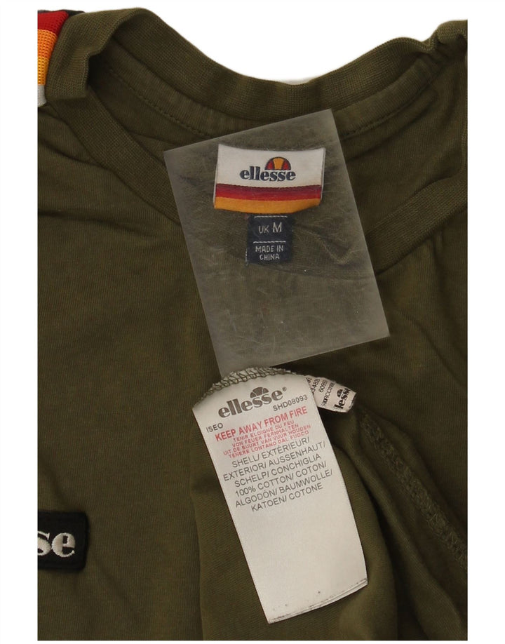 Ανδρικό T-Shirt Ellesse Top Μεσαίο Πράσινο Colourblock Βαμβακερό