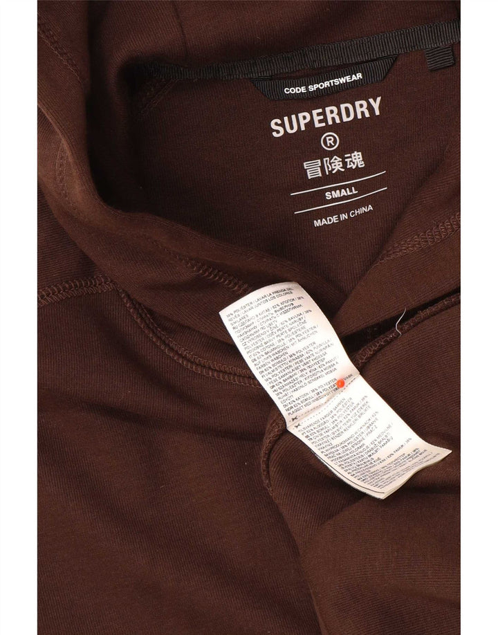 Superdry Ανδρικό Φούτερ με κουκούλα, μικρό καφέ βαμβακερό