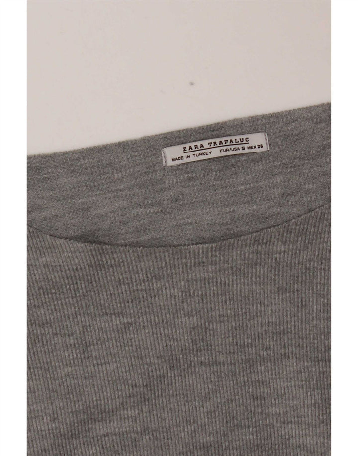 Zara Γυναικείο Trafaluc Oversized τοπ μακρυμάνικο UK 10 Small Grey