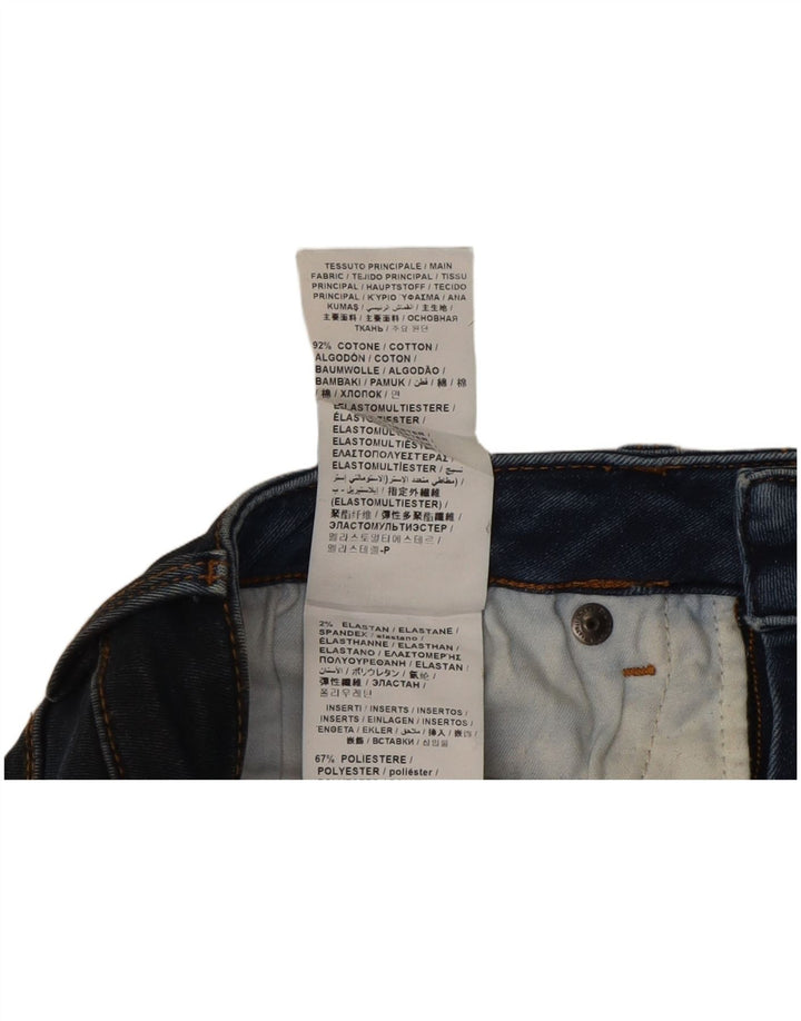 Γυναικείο Skinny Jeans Moschino W26 L31 Navy Blue Patchwork Βαμβακερό