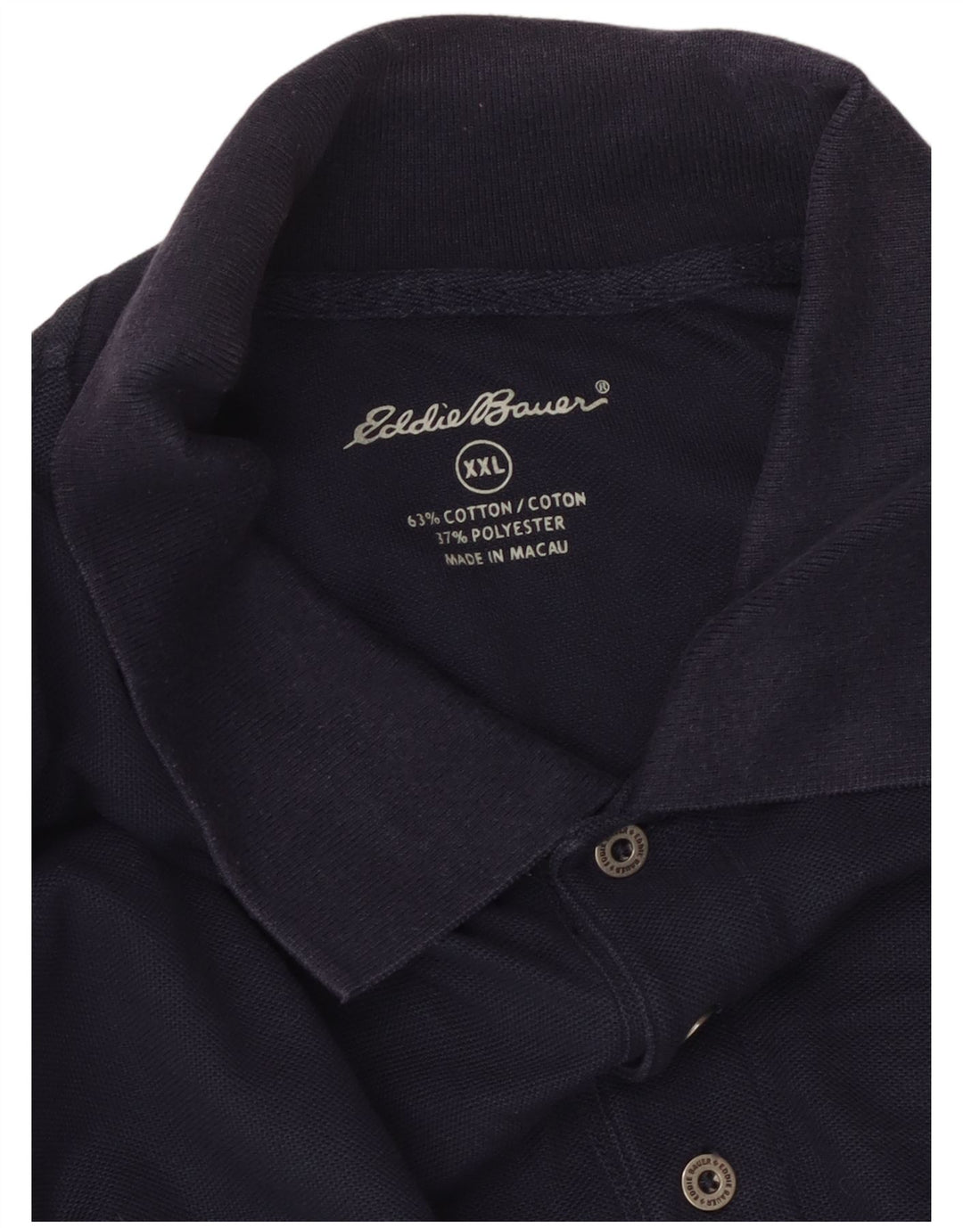 EDDIE BAUER Ανδρικό πουκάμισο πόλο 2XL Navy Blue βαμβακερό