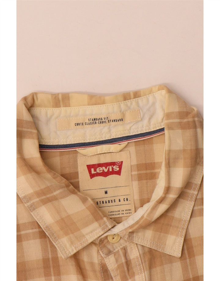 Ανδρικό κοντομάνικο πουκάμισο Levi's Standard Fit Medium Beige Check