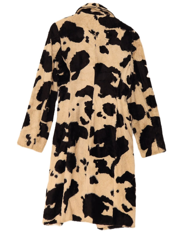 Karen Millen Γυναικείο παλτό από ψεύτικη γούνα UK 12 Medium Beige Animal print