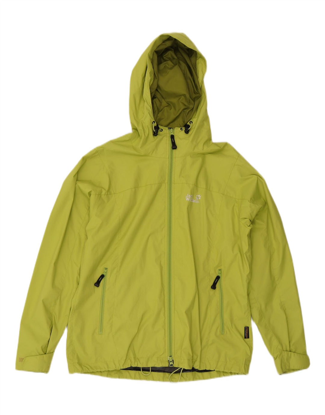 JACK WOLFSKIN Γυναικείο μπουφάν βροχής με κουκούλα UK 16 Large Green Polyamide