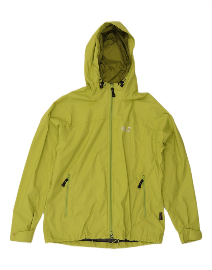 JACK WOLFSKIN Γυναικείο μπουφάν βροχής με κουκούλα UK 16 Large Green Polyamide