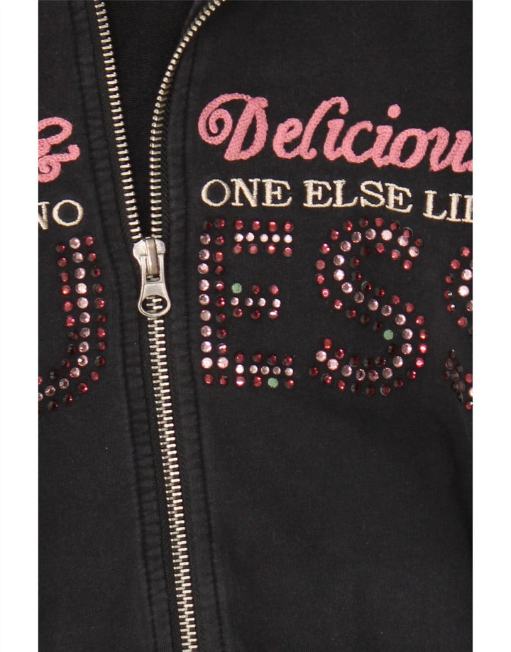 Guess Γυναικεία φόρμα γραφικών Top Jacket UK 8 Small Black