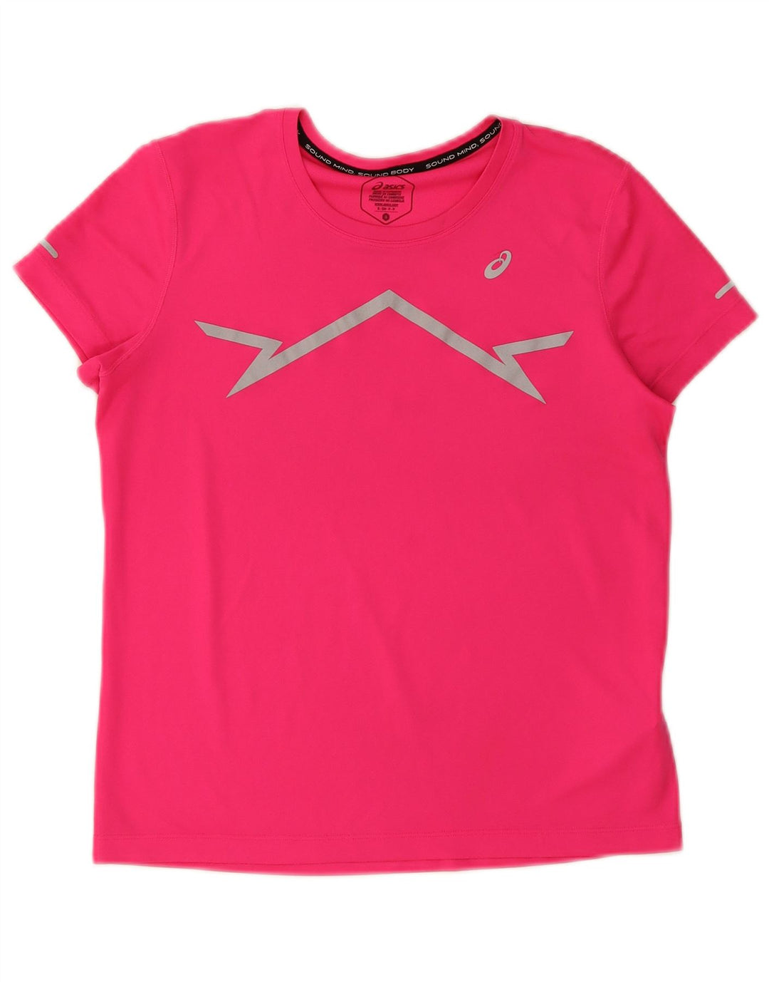Γυναικείο γραφικό μπλουζάκι Asics Top UK 10 Small Pink Polyester