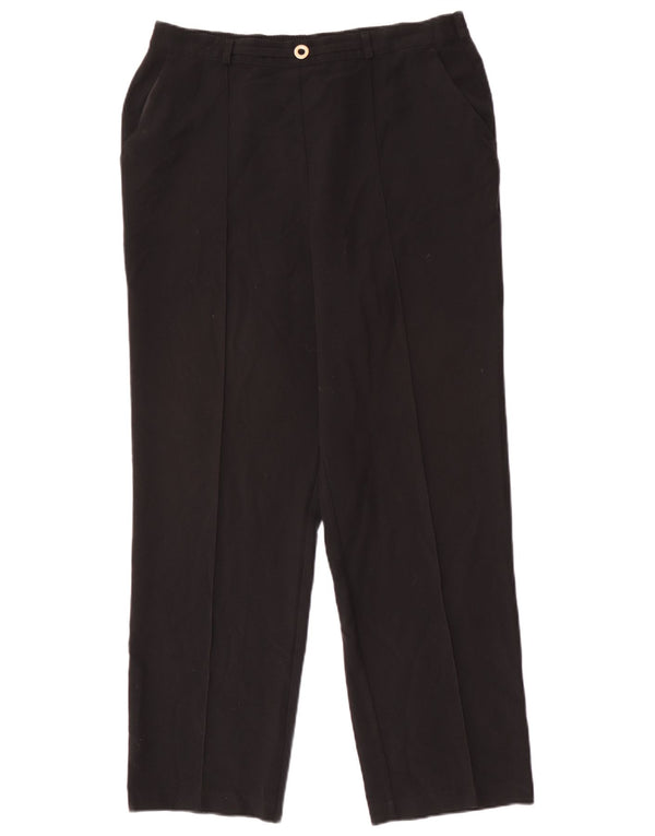 Marks & Spencer Γυναικείο ίσιο casual παντελόνι UK 14 Medium W32 L29 μαύρο