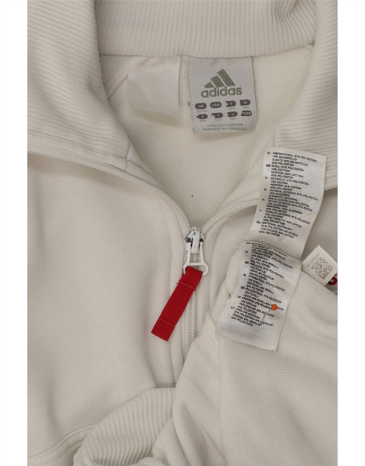 Κορίτσια αθλητική φόρμα ADIDAS Top Jacket 13-14 ετών Λευκό βαμβακερό