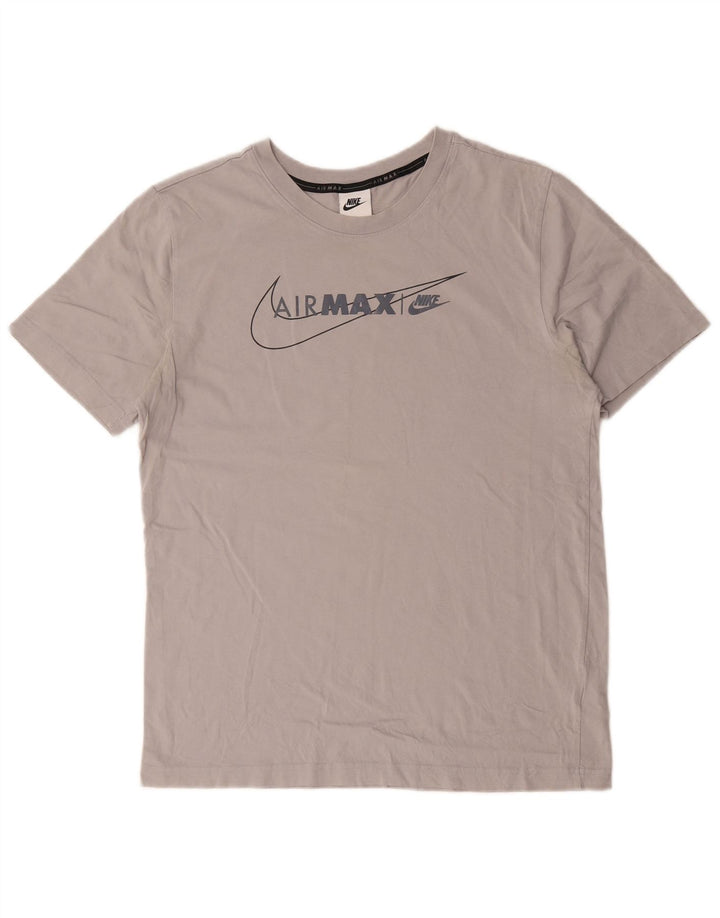 Ανδρικό μπλουζάκι Nike Air Max με γραφικό μπλουζάκι μεσαίου γκρι βαμβακερό