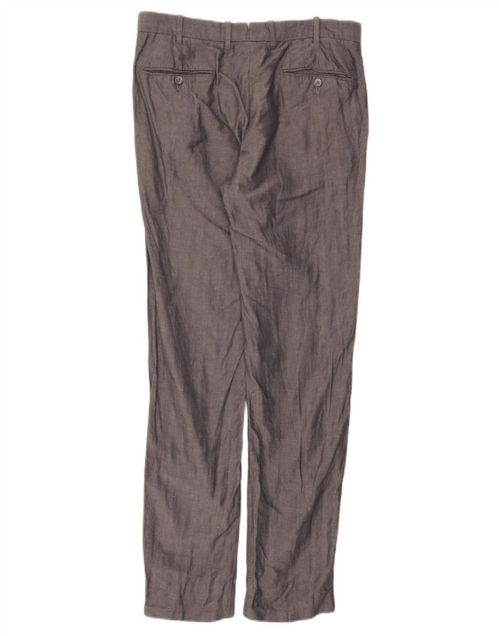 Massimo Dutti Ανδρικό Slim Suit Παντελόνι EU 42 Large W32 L32 Grey Pearringbone