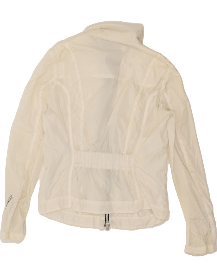 HOGAN Womens Slim Fit Bomber Jacket IT 44 Medium Off White Vintage Hogan and Second-Hand Hogan from Messina Hembry 
