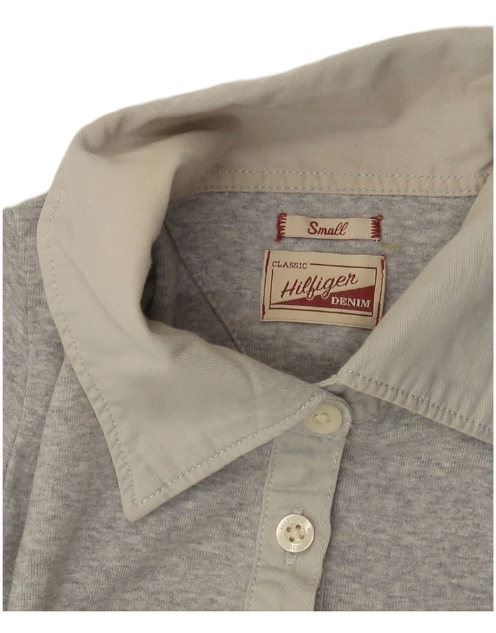 Γυναικείο μακρυμάνικο μπλουζάκι πόλο TOMMY HILFIGER UK 8 Small Grey