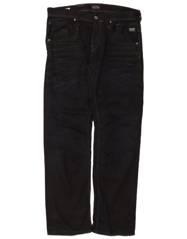 Jack & Jones Ανδρικό τζιν ίσιο W34 L34 Navy Blue Cotton
