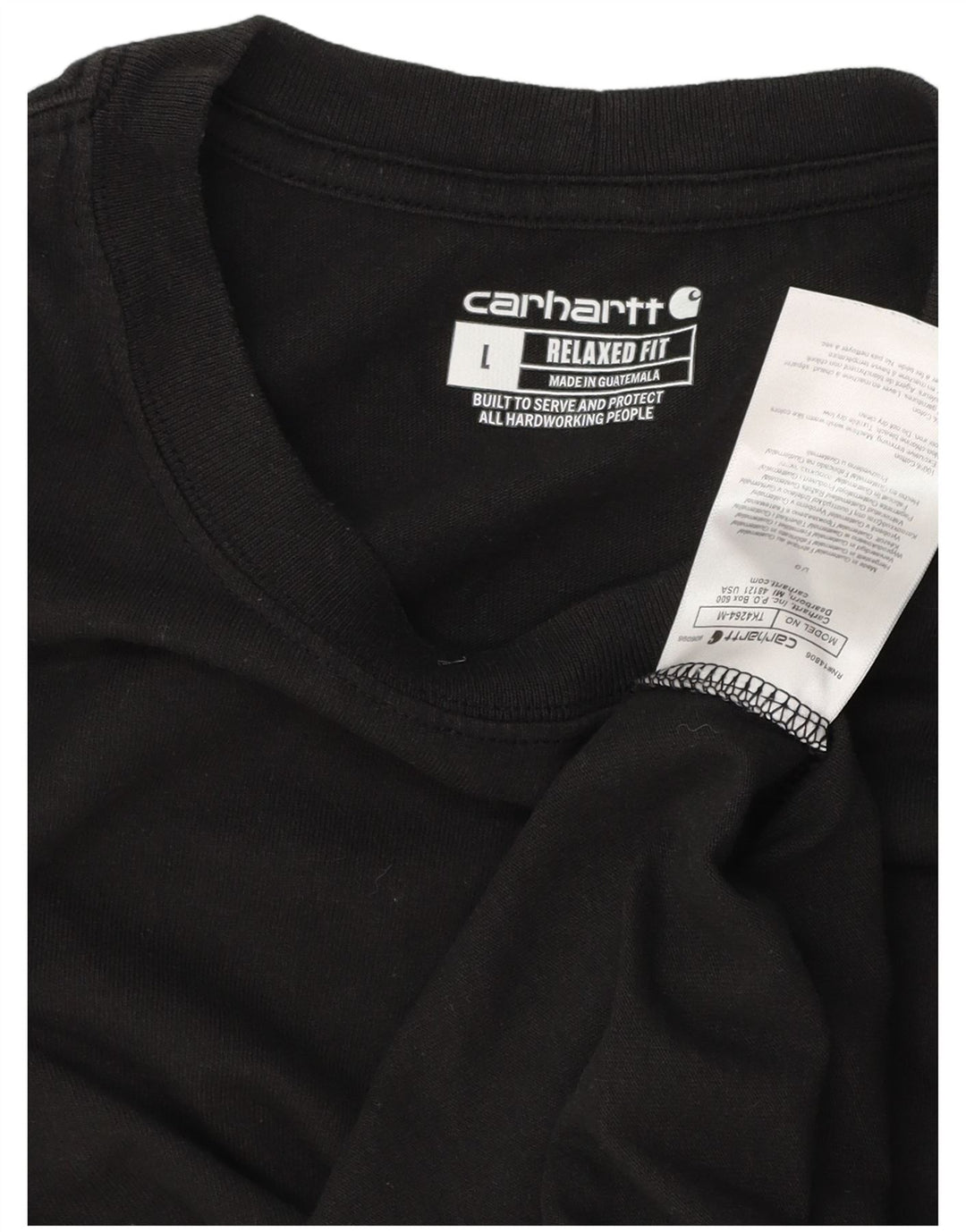 CARHARTT Ανδρικό T-Shirt Relaxed Fit Top μεγάλο μαύρο βαμβακερό