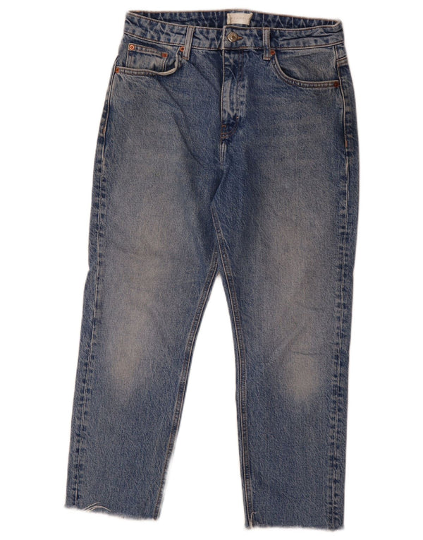 Topshop Γυναικείο ψηλόμεσο τζιν UK 12 Medium W30 L24 Μπλε βαμβακερό
