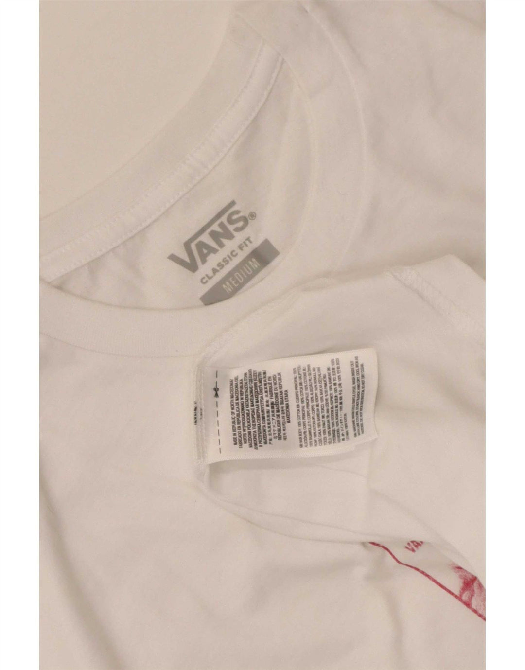 Ανδρικό γραφικό T-Shirt Vans Classic Fit Top Μεσαίο λευκό βαμβακερό