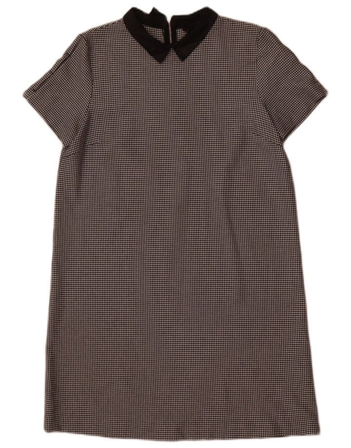 Zara Γυναικείο φόρεμα Shift UK 14 Medium Black Houndstooth