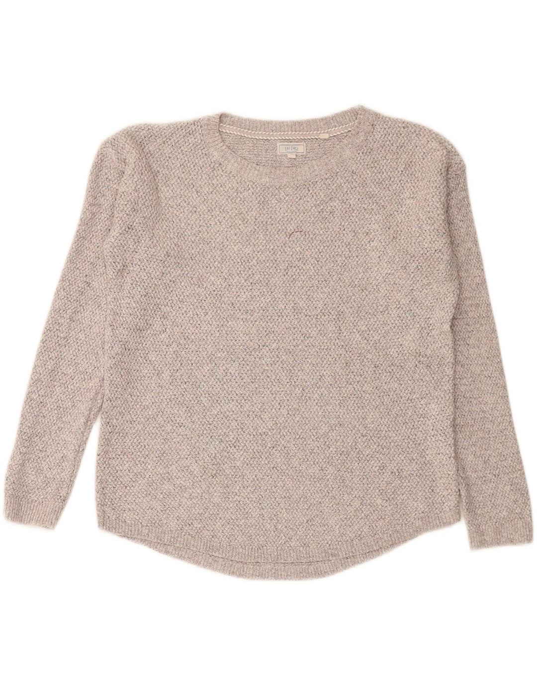 FAT FACE Womens Crew Neck Jumper Sweater UK 8 Small Grey Cotton
