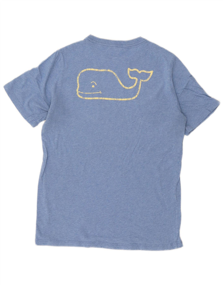 Vineyard Vines Γυναικείο γραφικό T-Shirt Top μεγάλο μπλε βαμβακερό