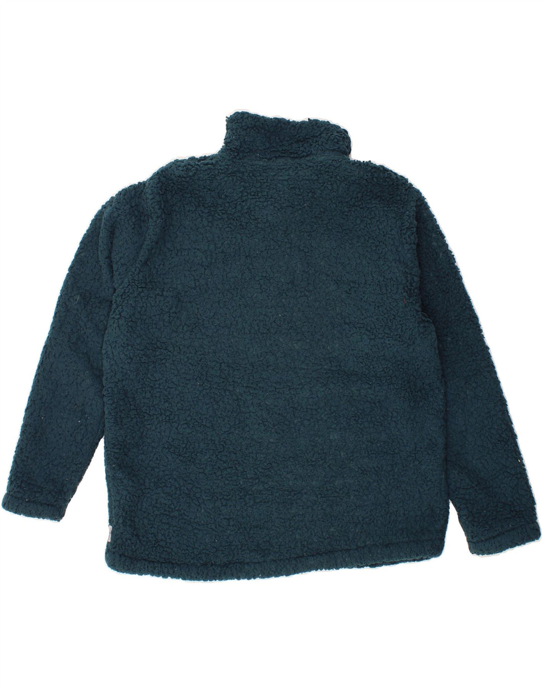 EDDIE BAUER Womens Oversized Zip Neck Fleece Jumper UK 16 Large Blue Vintage Eddie Bauer and Second-Hand Eddie Bauer from Messina Hembry 